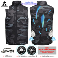 Summer Ice Vest Men's Refrigeration Fan Jacket USB Charging Air Conditioning Clothes Outdoor Cooling Cycling Sleeveless Jacket