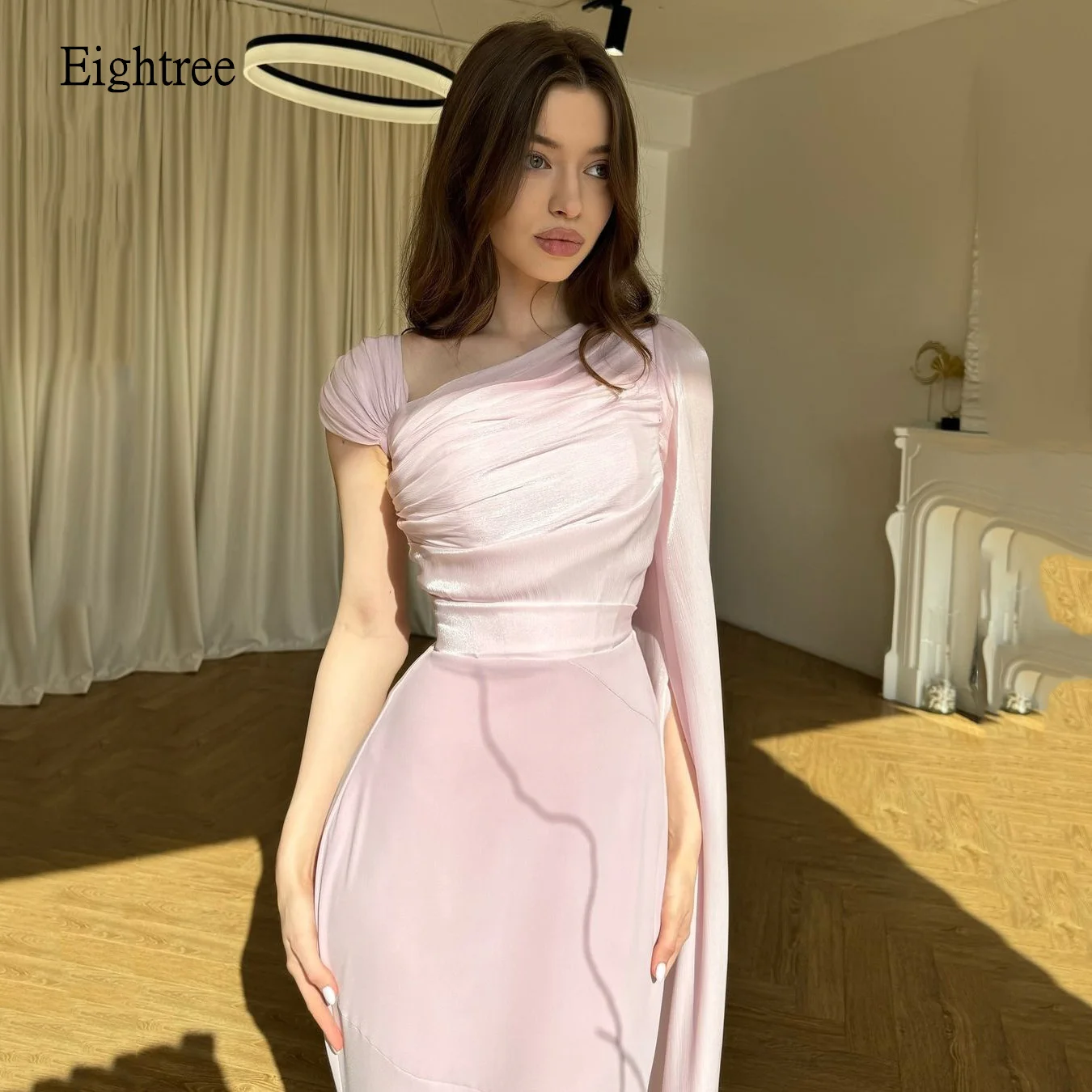 

Eightree Simple Mermaid Prom Dresses Soft Cap Sleeves Vestidos de noche Floor Length Evening Dress 2025 Customized