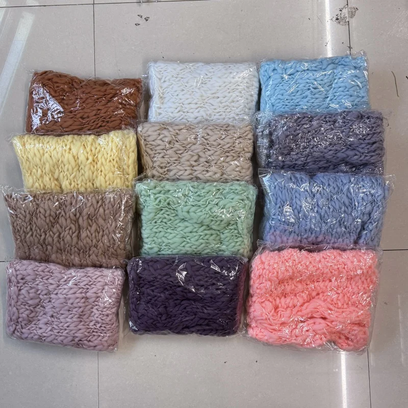 Newborn Photography Props Fine Grid Elastic Fabric Mat Baby Photo Shoot Studio Accessories Soft Baby Blanket Milestone Wrap Baby