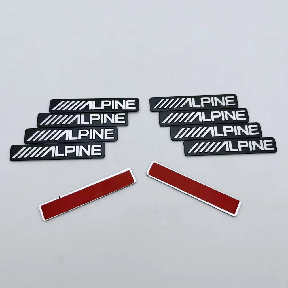 

5pcs 10pcs 20pcs Car Speaker Emblems Logo Car Automotive Interior Stickers Metal Aluminum Alloy Car Audio Accessroies For ALPINE