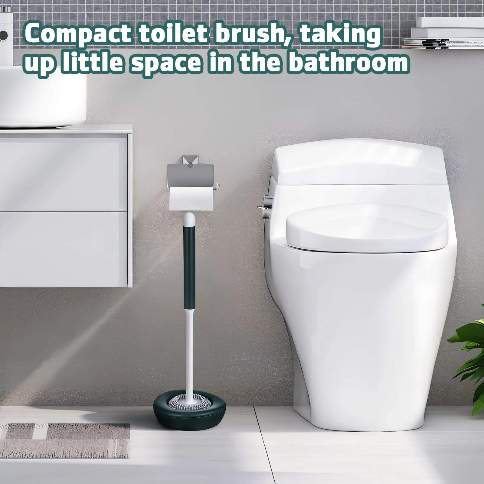 

1 комплект, силиконовый набор щеток для унитаза, современный инструмент для чистки ванной комнаты, держатель щетки для унитаза, дренажные отверстия, аксессуары для ванной комнаты