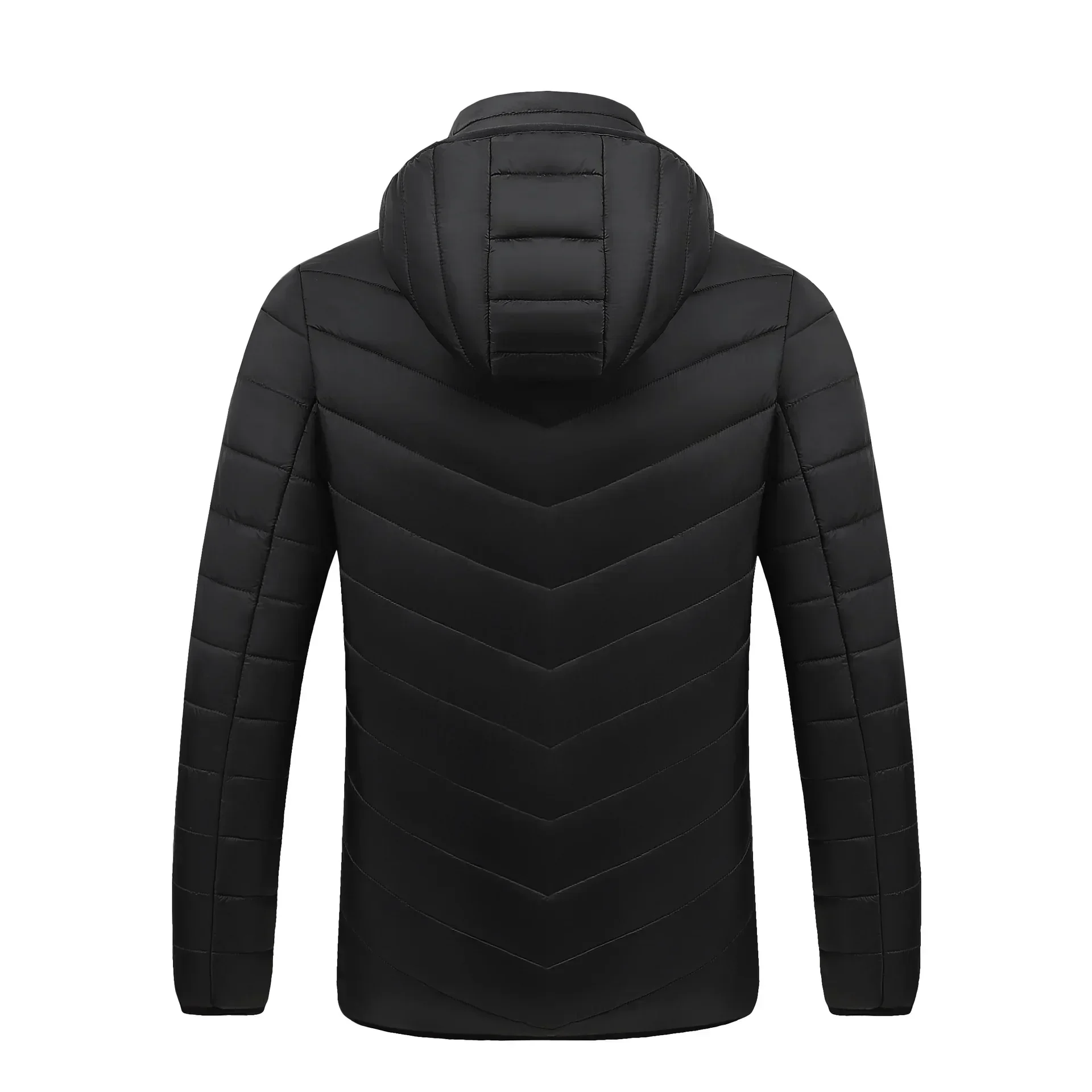 Men USB Electric Battery Heated Jackets cycling Long Sleeves Heating Hooded Coat Jackets Warm Winter Thermal Cotton clothe