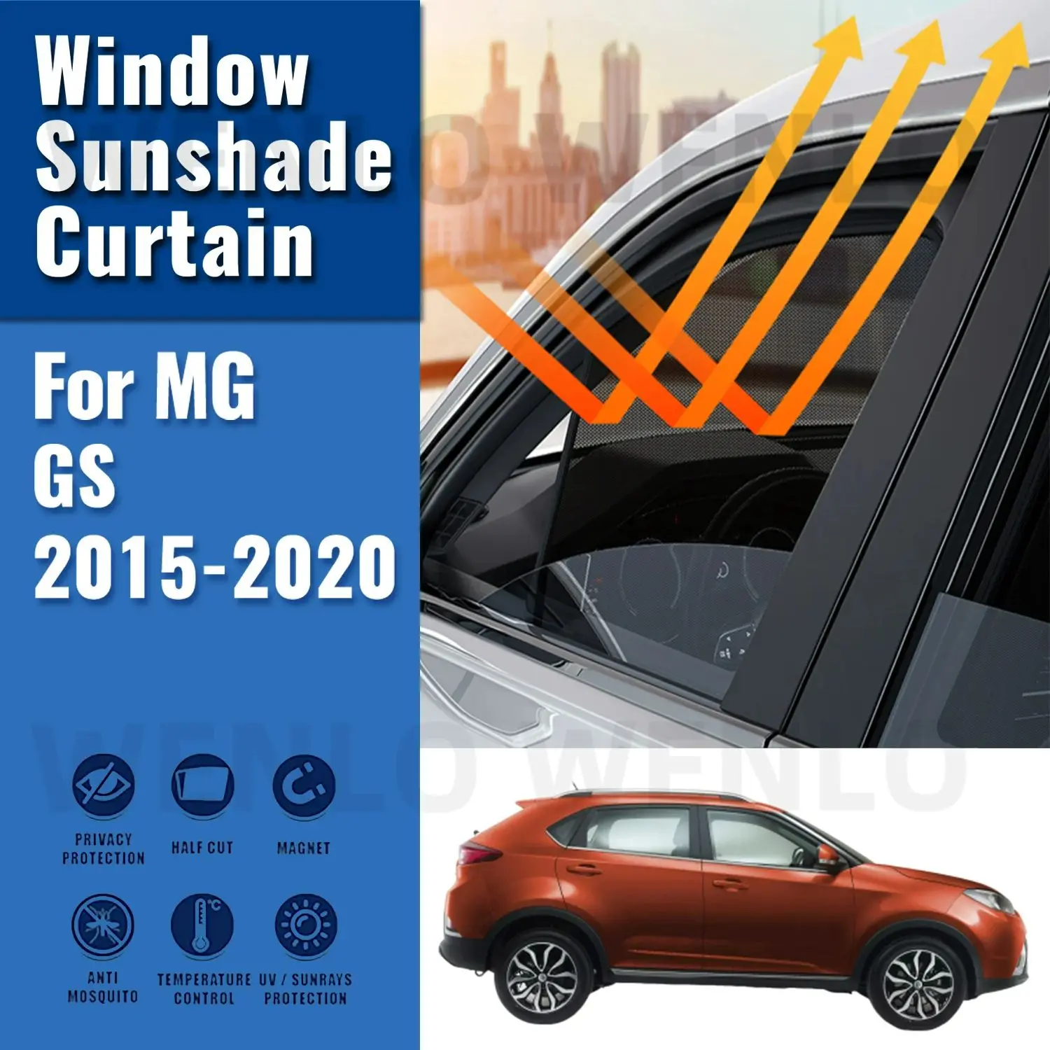 

For MG GS 2015-2020 Magnetic Sun Shade Car Sun Visor Front Windshield Curtains Summer Window Sunshade Auto Accesorries