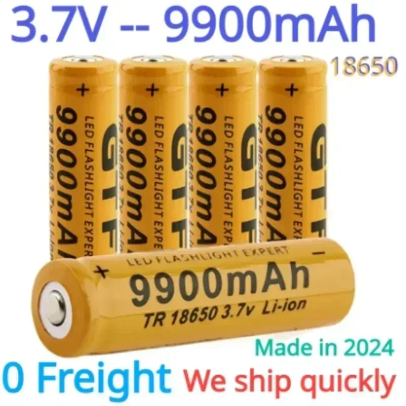 18650 Lithium Battery 9900mAh 3.7V High Capacity for Strong Light Flashlight Turntable Charger Suitable,High-Intensity Lighting