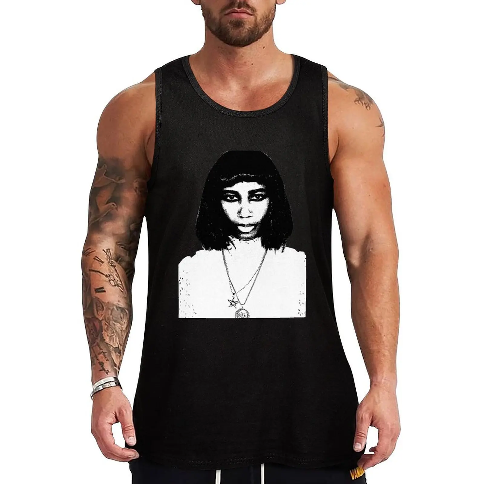 Santigold Tank Top Men's clothing gym shirt men summer clothes for men Short sleeve