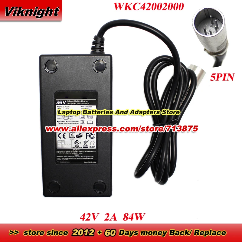 Genuine WKC42002000 AC Adapter For JDBUG 42V 2A 84W Power Supply with 5PIN Power Adapter