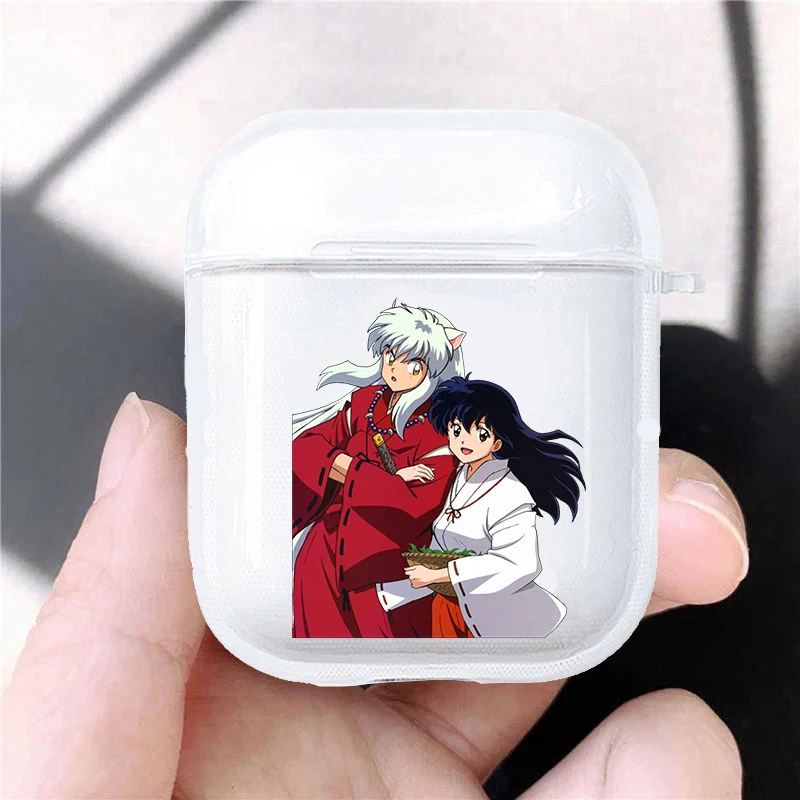 Catoon Inuyasha Anime Soft silicone TPU Case For AirPods Pro 1 2 3 4 Luxury Clear Silicone Wireless Bluetooth Earphone Box Cover