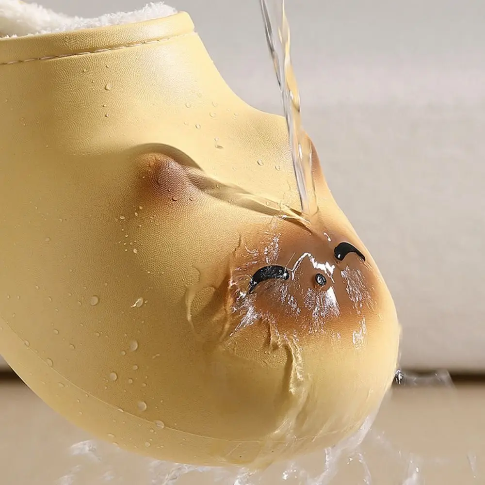 

Kawaii Fluffy Cartoon Cat Slippers Cartoon Thick Soled Warm Fur Slippers Anti Slip Student Y2K Dog Slippers Bedroom