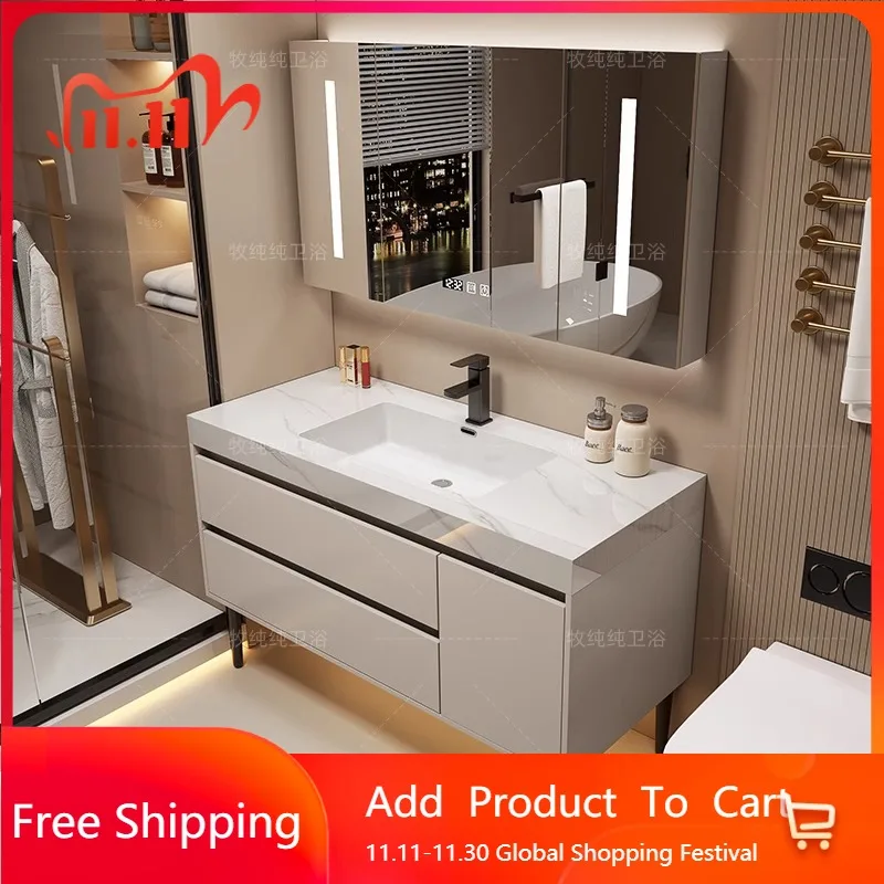 

Floor Vintage Bathroom Vanities Partition Light Toilet Mirrors Bathroom Vanities Storage Shower Gabinete Para Banheiro Furniture