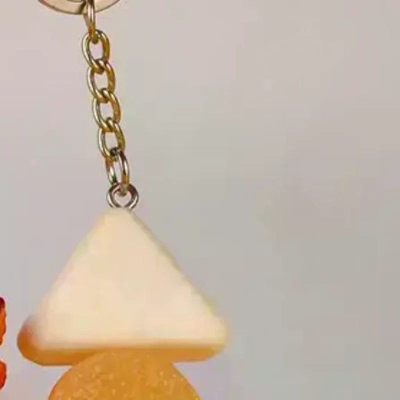 Squid Skewer PVC Door Car Key Fake Food Key Ring Simulation BBQ Keychains Women Fashion Jewelry Korean Style Bag Pendant