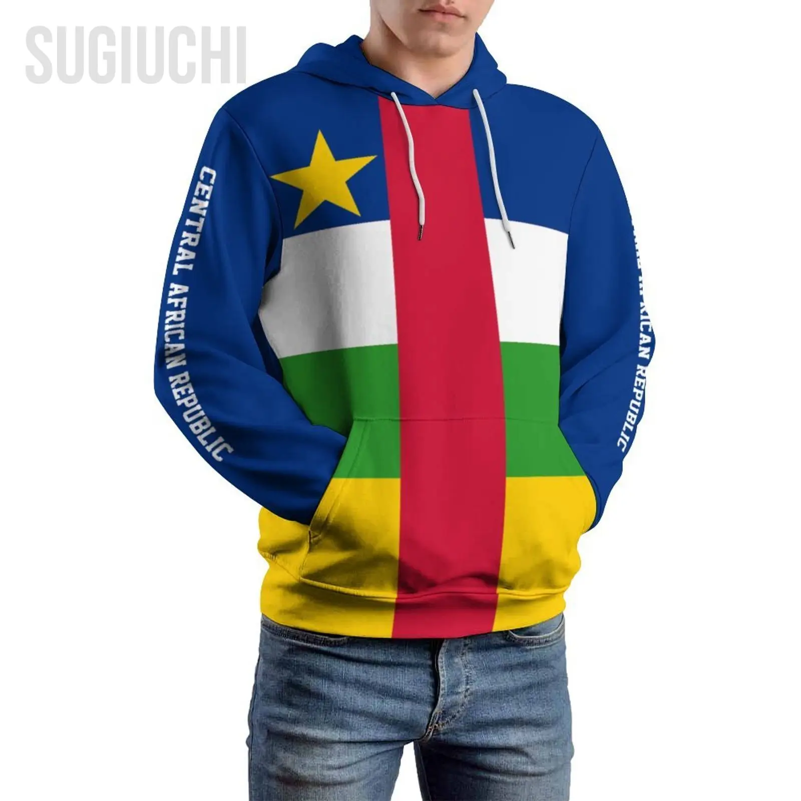 Unisex 3D Hoodie Central African Republic Flag Men Women Polyester Harajuku Sweatshirt Pullover Hoodies Casual Cool