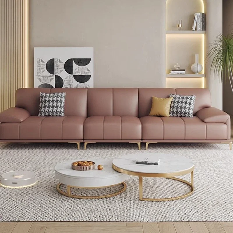 Comfortable Loveseat Brown Sofa Fancy Large Relax 3 Seater European Sofa Luxury Reading Modular Salon Meuble Home Furniture