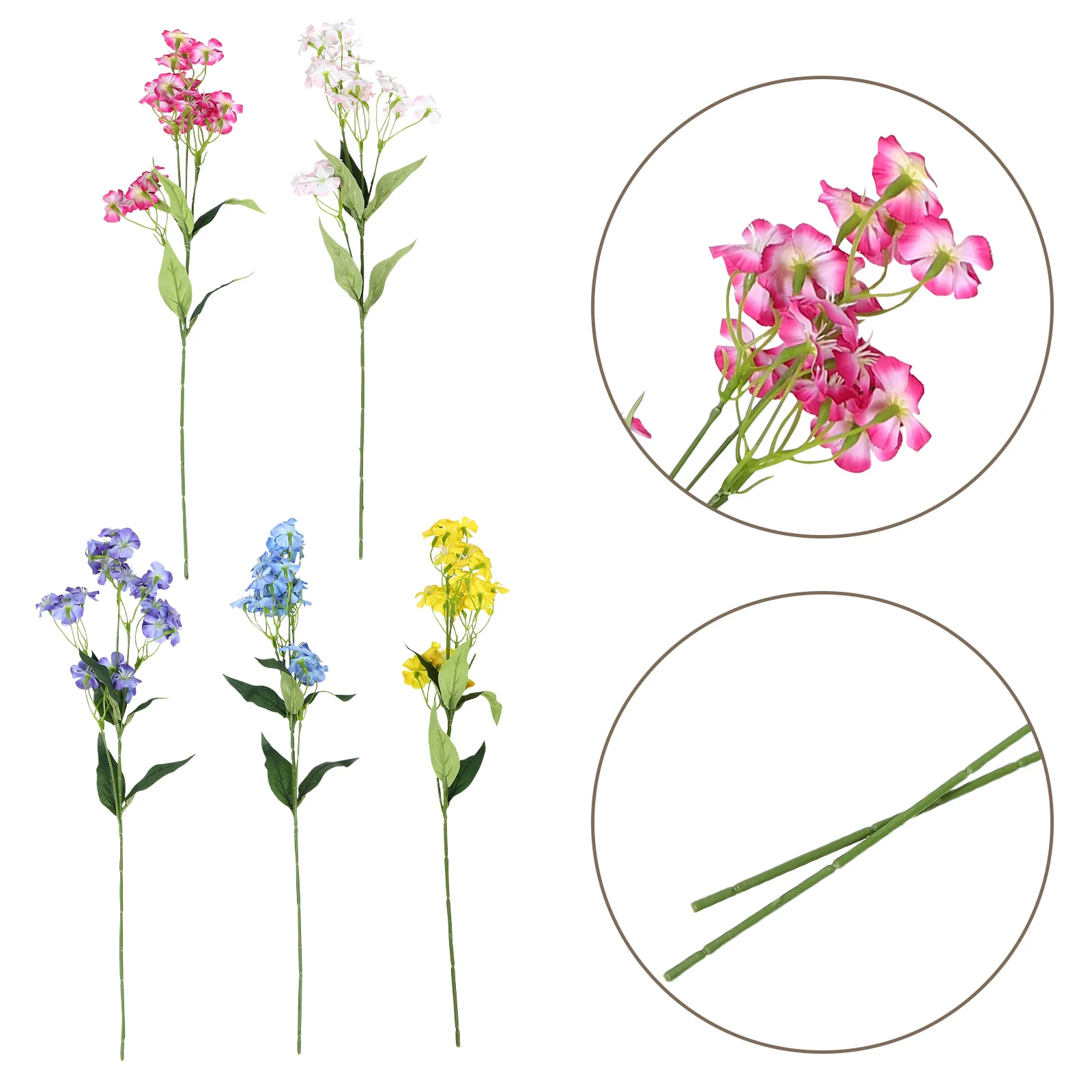 

2Pcs Artificial Carnations Long Stem Realistic Silk Faux Flowers Stems Wedding Bridal Bouquet Home Decor Floral Arrangements