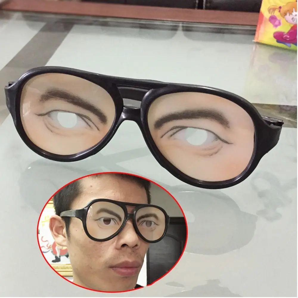 Gift April Fools' Day Novelty Glasses Photo Booth Props Eye Ball Funny Glasses Gag Performance Props Prank Toy Party