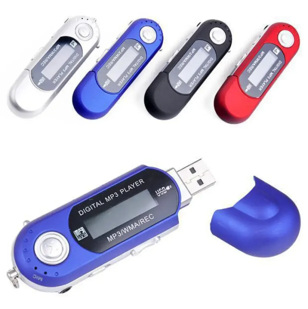 USB MP3 Player Portable Music Players Digital LCD Screen 4G Storage FM Radio Multifunction MP3 Music Player USB Stick