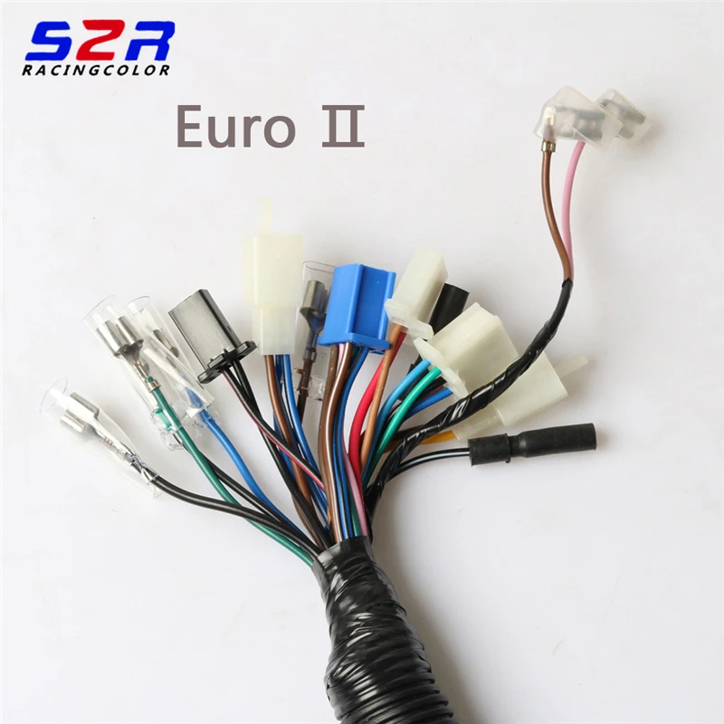 S2R Motorcycle Socket Cord Assy Circuit Cable Complete for YAMAHA YBR125 YBR YB 125 Electric Full Vehicle Wiring Harness Line