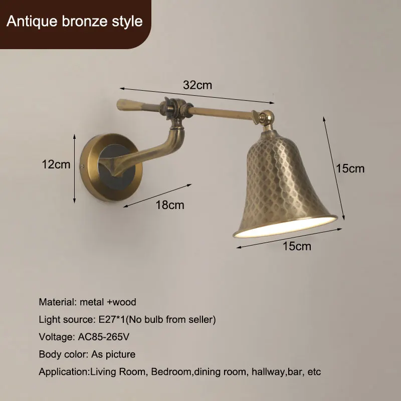 American Style Adjustable Industrial Loft Wall Lamp Restaurant Bedroom Corridor Coffee Shop Wall Light Metal Pulley Lamp Bra