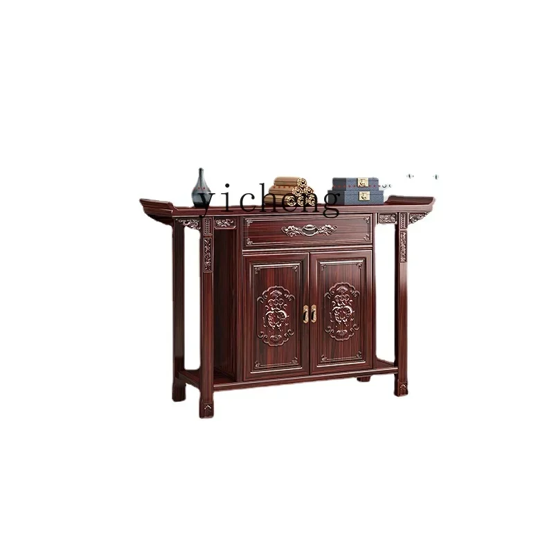TQH6.14 New Chinese Style Console Tables Household Solid Wood Sandal Wood Pieces Modern Minimalist a Long Narrow Table