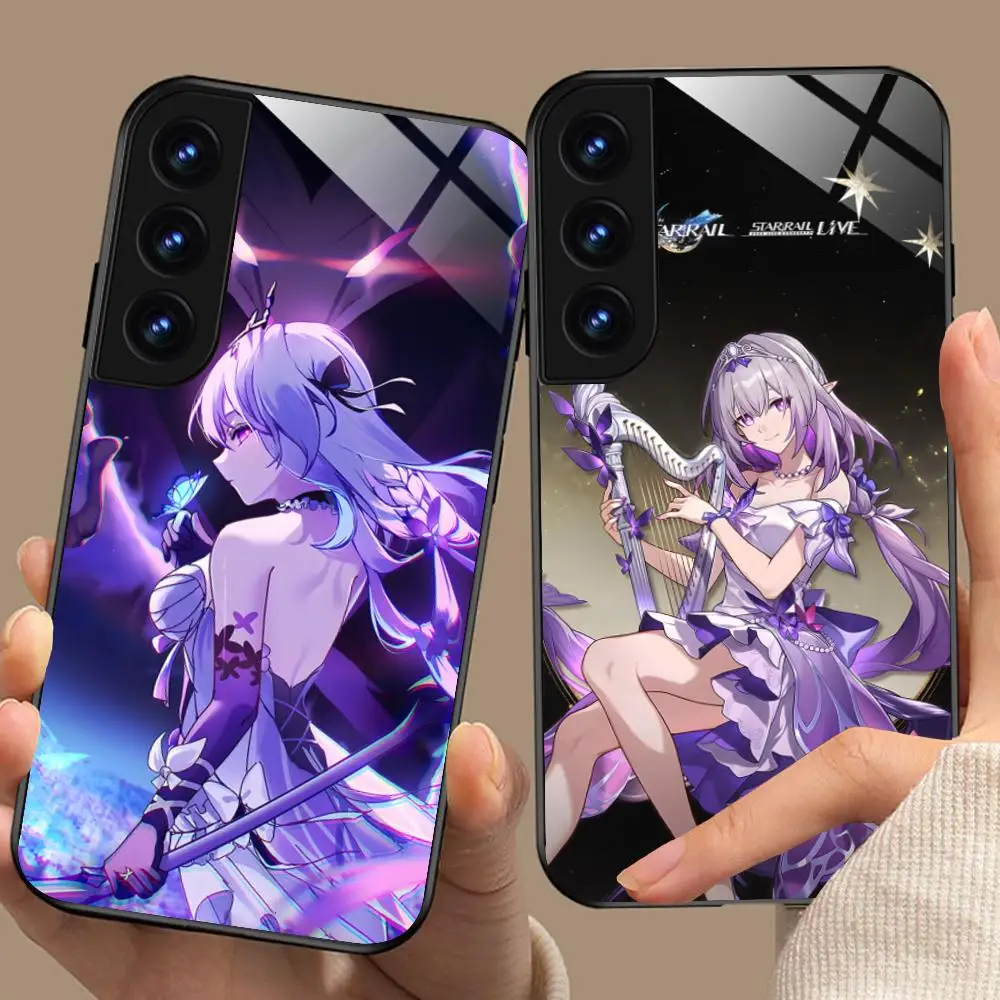 HSR Castorice Phone Case for Samsung Galaxy A56 55 54 53 52 51 36 35 34 23 16 15 5G Glass Protective Cover