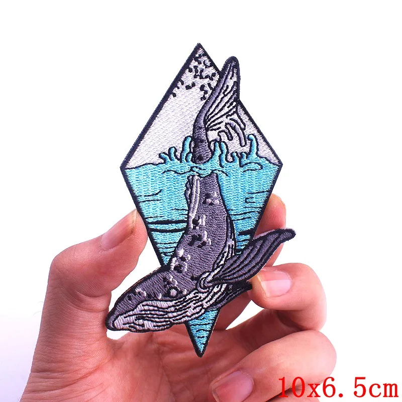 Fisch- und Forellen-Stickerei-Aufnäher für Kleidung, Outdoor, Wave Japan, Lucky Fish Patch, Aufnäher zum Aufbügeln, thermoadhäsiver Aufnäher – Detail 15