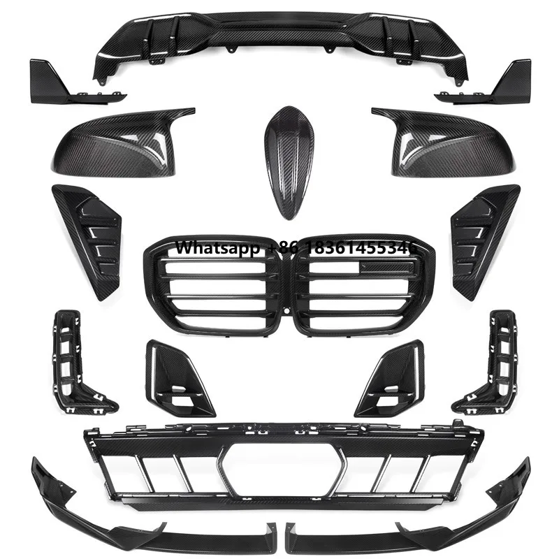

for X5 X5L modified Front Shovel Rear Lip Corner Mirror Cover Grille Tail Throat Dry Carbon fiber Body kit