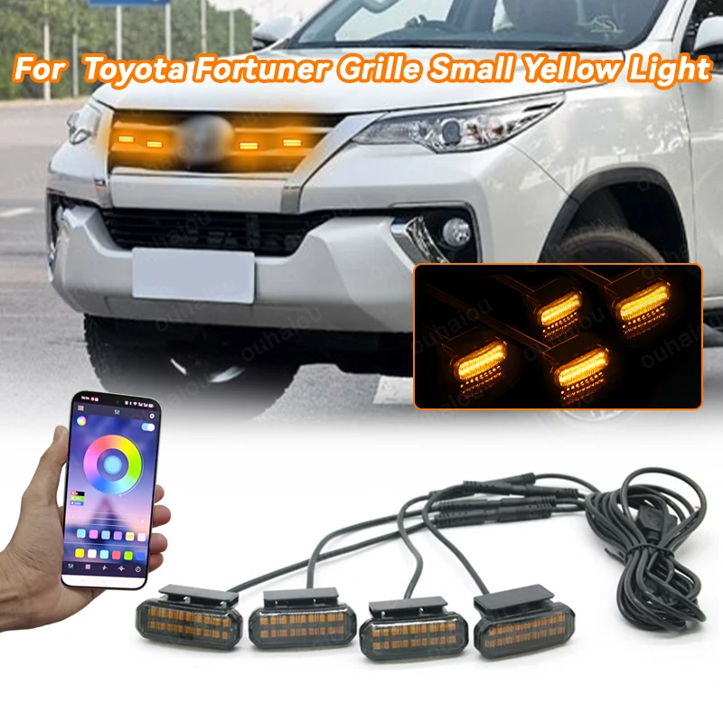 

For Toyota Fortuner 18 LED Front Grille Light Car Daytime Running Light Wheel Eyebrow Lamp For Pickup Offroad 12V