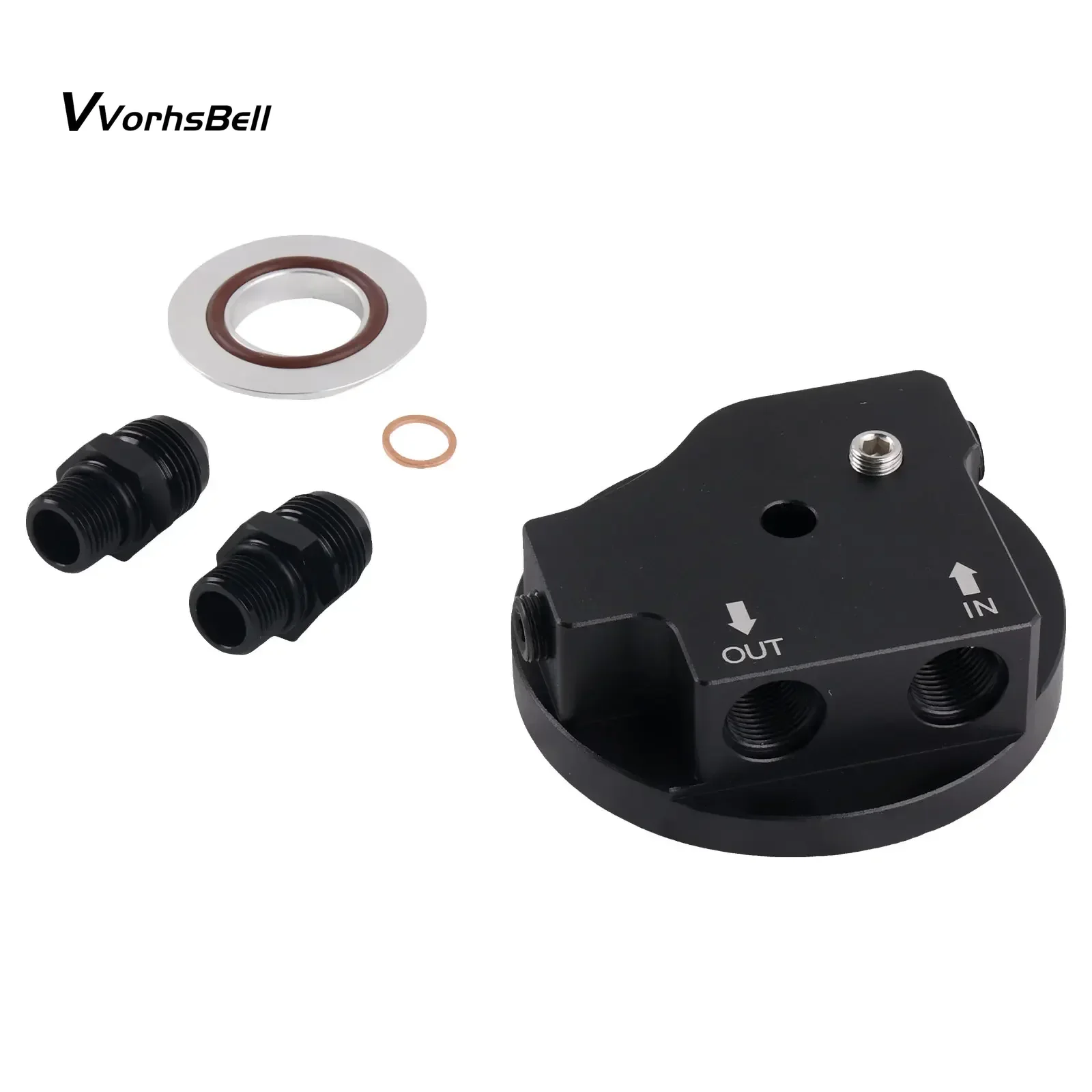 Aluminum Oil Cooler Adapter Cap With Fittings 11421711075 For BMW E36 M3 E34 M50 S50 S52 S54