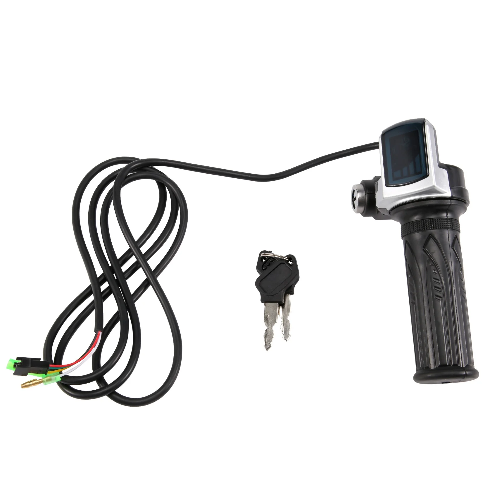 Bike Twist Throttle for Electric Bike Throttle 36V Gas Handle Throttle LCD Display Lock Key