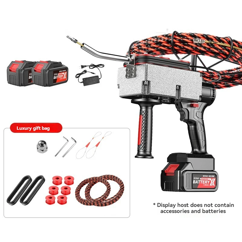 Threader Through Wall Tool Electrician Threading Machine Brushless Wall Wiring Machine Electrical Wire Puller Pipe