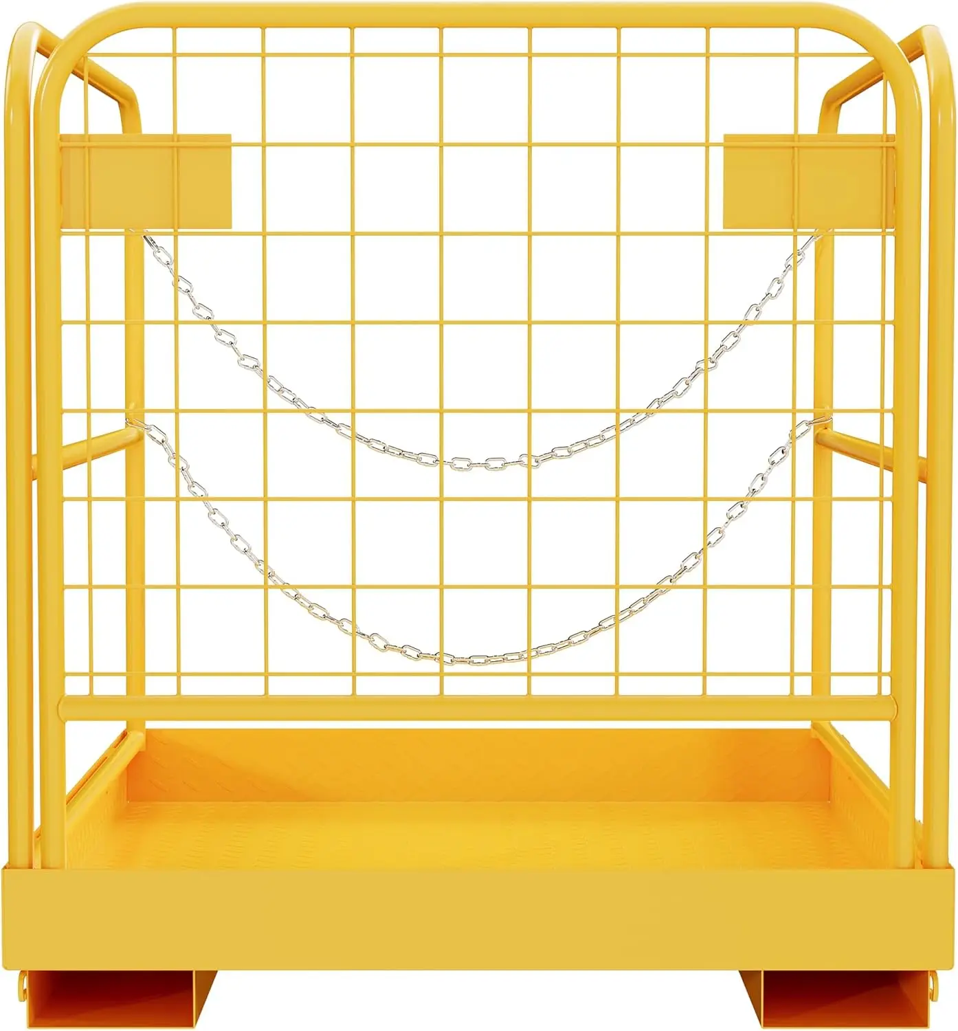 36x36 Forklift Cage 1200 LBS Capacity Work Platform Safety Cage Collapsible Lift Basket Aerial Rails Heavy Duty Steel