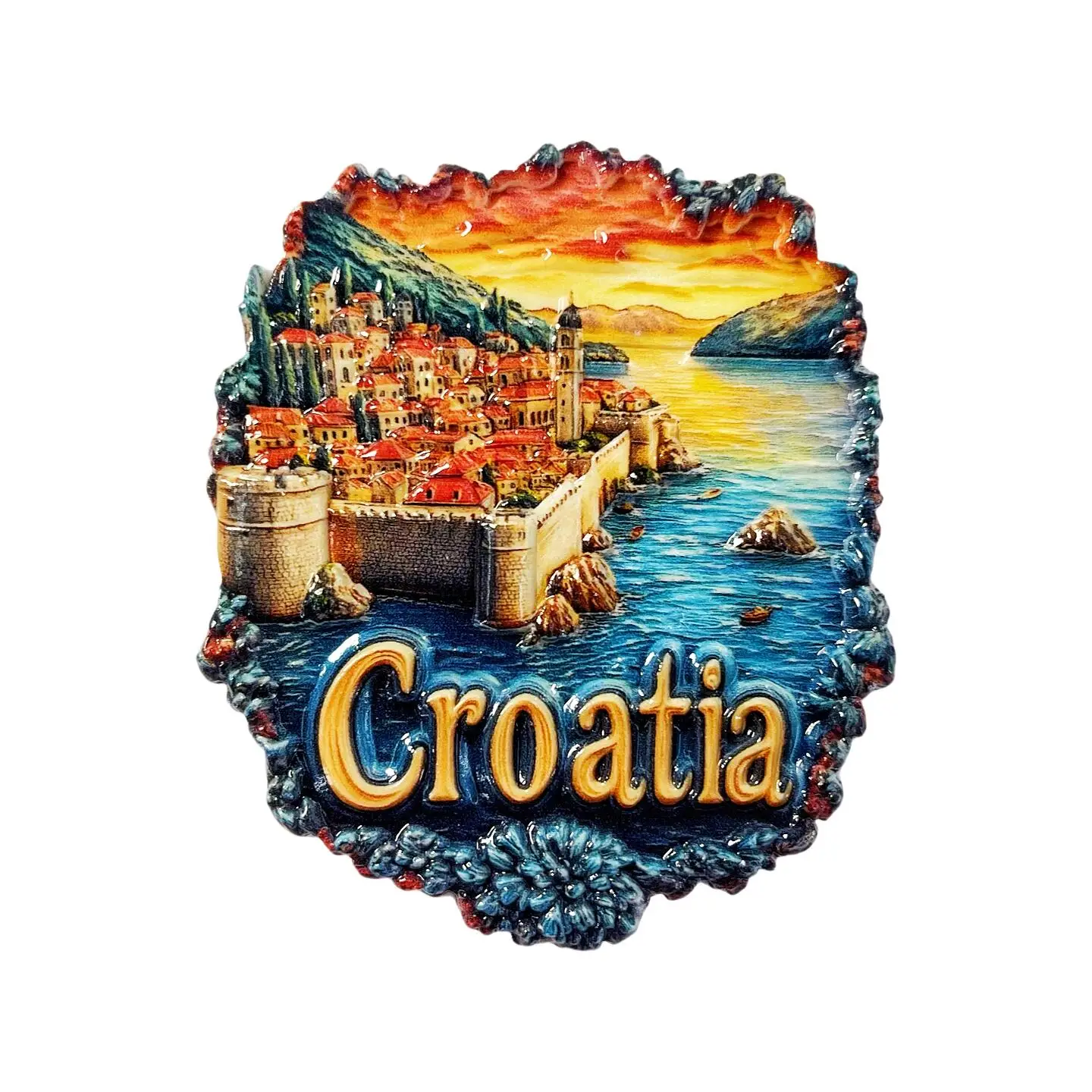 Croatia Dubrovnik Split Zagreb Tourist Souvenir Magnetic Refrigerator Magnets