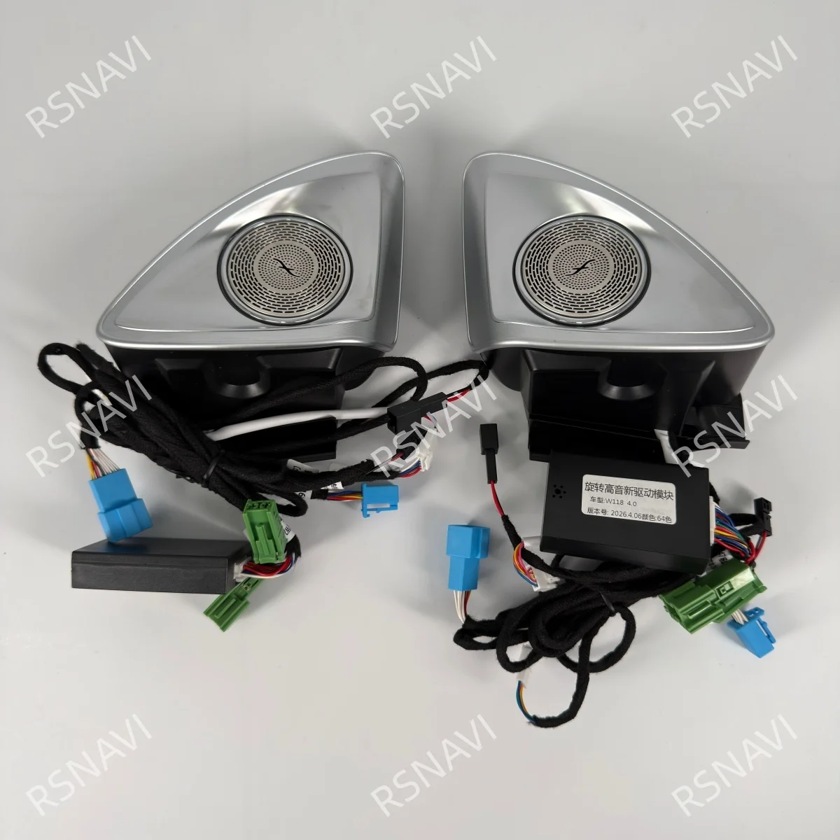 RGB color streamer For benz  CLA W118 C118 2019-2025 4D Rotating Tweeter Luminous Car Speaker Horn