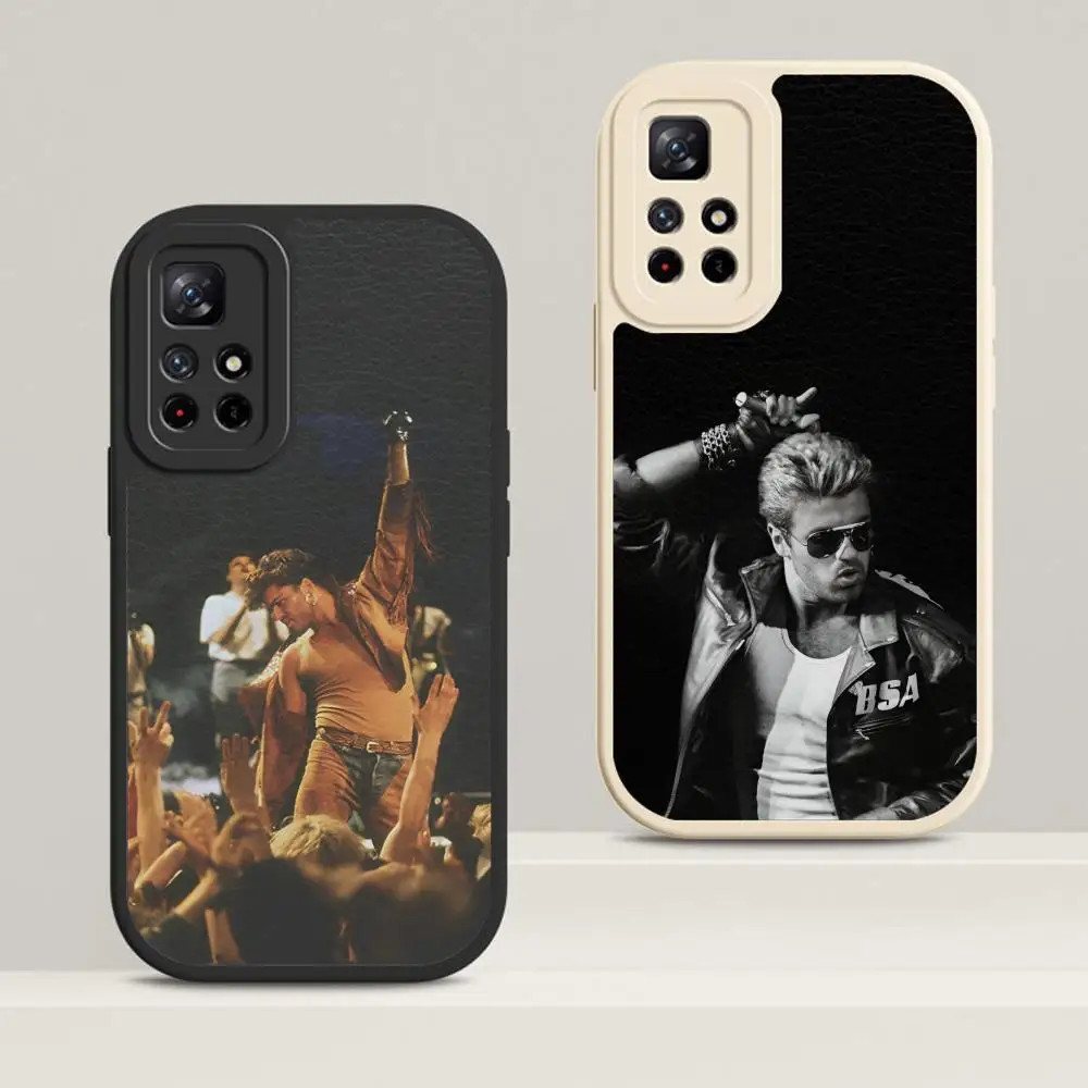 Singer George M-Michaels MAISTO Phone Case Lambskin Case For Xiaomi Redmi 8 11 12 T Pro 10 11 12 Poco 11i 12X Ultra