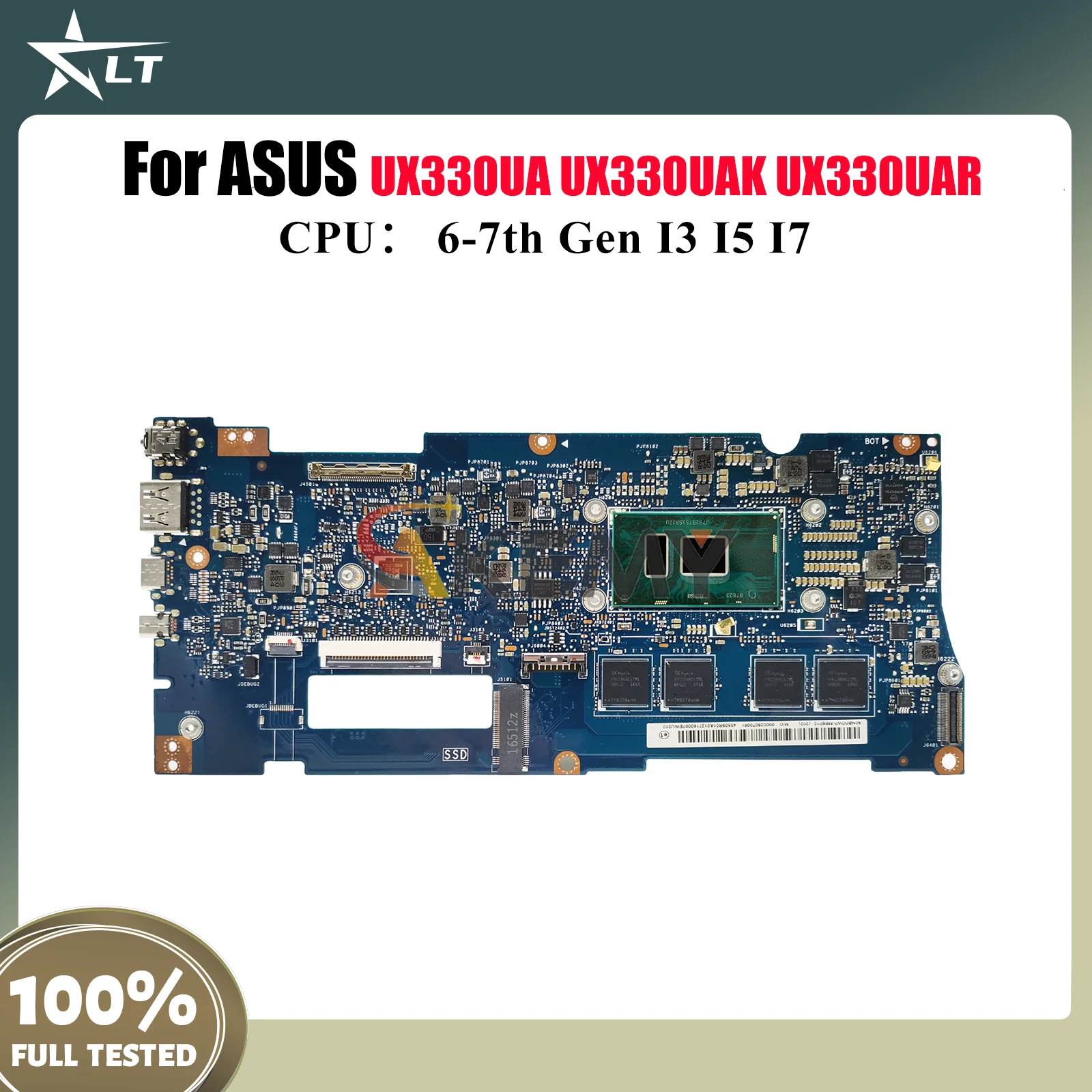 Ux330ua placa-mãe do portátil para asus zenbook u3000u ux330u ux330uak ux330ua ux330uar mainboard com i3 i5 i7 cpu testes ok navio rápido