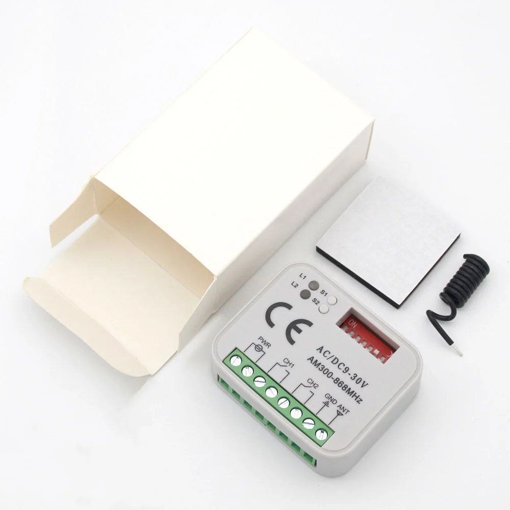 For Normstahl Crawford 433.92MHz garage door opener 4 channel EA433 2KM MICRO garage control receiver 433 mhz rolling code remot