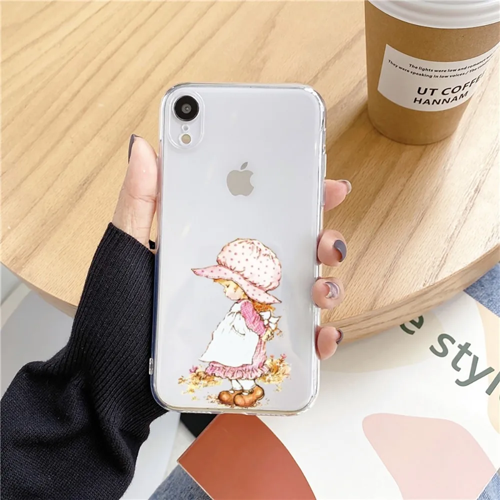 S-Sarah Kay Little_Girl Custodia per telefono per Iphone 15 11 13 14 Pro Max 7 8 Plus X Xr Xs Max Se2020 12mini Cover trasparente