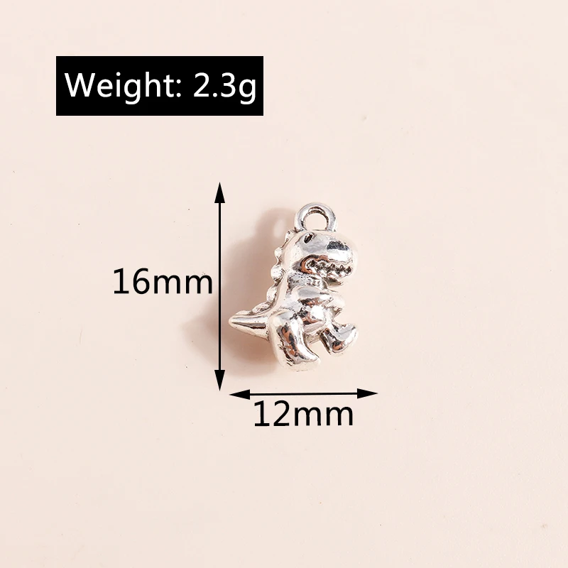Leslie 10 Stück silberfarbene Metall-Tier-Anhänger, Legierung, Eule, Hund, Spinne, Elefant, Charms, DIY-Schmuckherstellung, Halsketten, Armband, Basteln – Detail 19