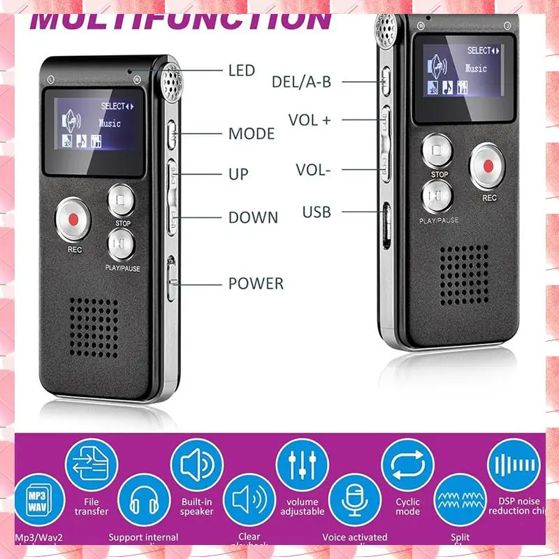 JAJA Equipment Kit Includes 1 Pcs 8GB Audio Recorder 1 Pcs Emf Detector Emf Meter Magnetic Field Detector For Research