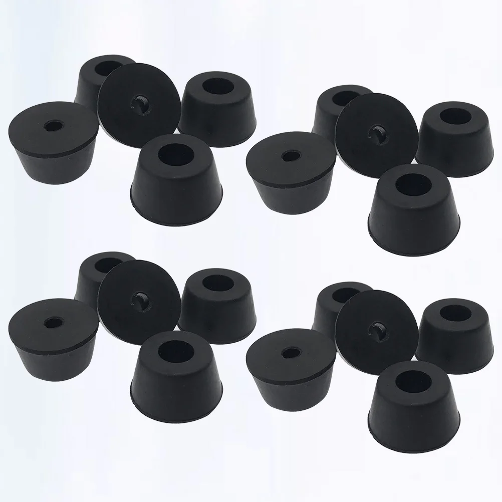 

50Pcs Rubber Chair Feet Covers Smooth Gliding Anti-Slip Floor Protector for Table Chair Legs Decorative Home Use Black