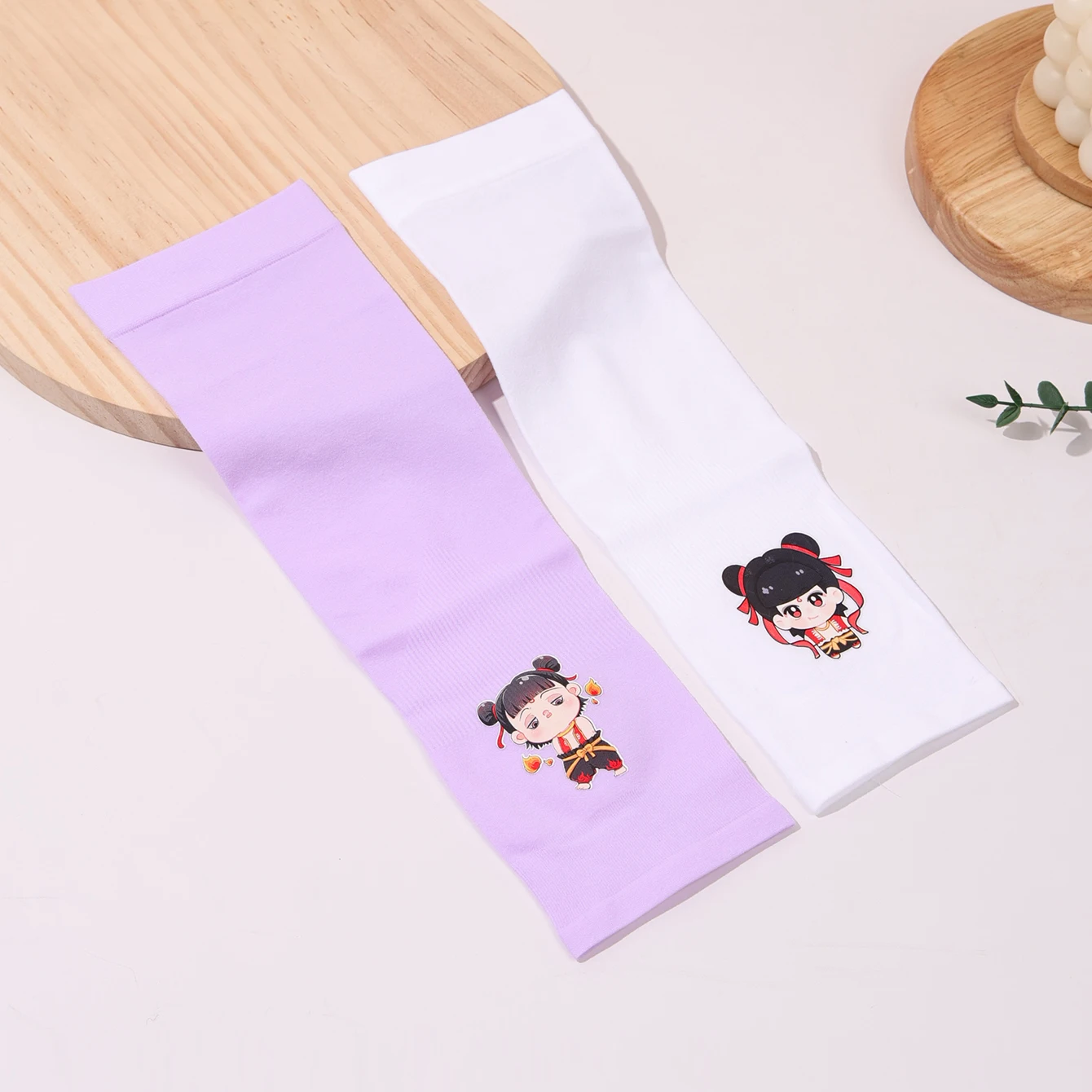 

Sun protection sleeves, children's ice sleeves, cute cartoon girls, summer UV protection, outdoor sports arm guards