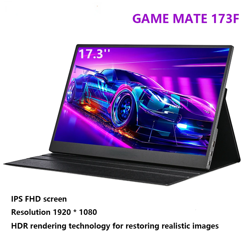 17.3-inch GAME MATE 173F HDR10 IPS Portable Monitor Game Monitor Screen Laptop Mac Xbox PS4/5 Monitor display screen