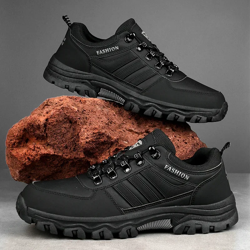أحذية المشي لمسافات طويلة للرجال عارضة في الهواء الطلق على الطرق الوعرة المشي أحذية رياضية للماء عدم الانزلاق مقاومة للاهتراء أحذية أمان العمل #3