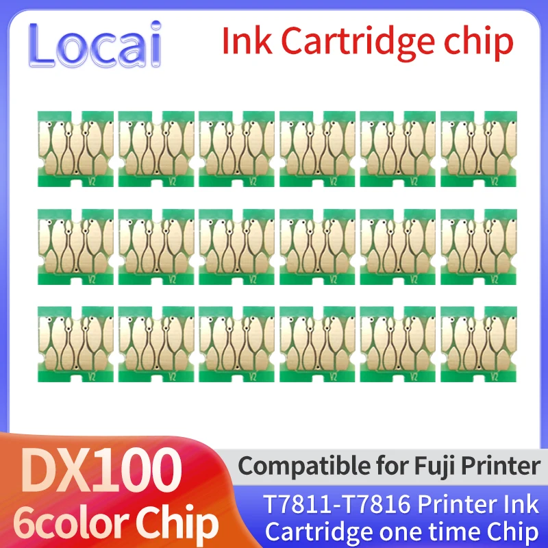 1/2/3/4/5/10set T7811-T7816 Compatible ink cartridge chip For Fujifilm Frontier-S DX-100 Fuji DX100 Printer Disposable Chips