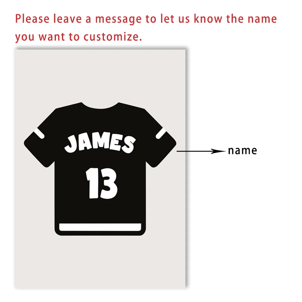 Custom Name Poster Football Canvas Painting Soccer Kids Club Art Prints Jersey Posters Nordic Wall Pictures Boys Room Decoration