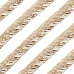 13.7 Yards Twisted Lip Cord Trim Twisted Cord Trim Ribbon 16mm Polyester Twisted Trim Cord Rope Embellishment for Home Decor