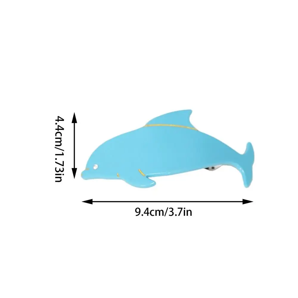 女性のためのイルカの幾何学的なヘアクリップ,酸,青,大きな髪のピン,かわいいバレッタ,女性のヘアアクセサリー