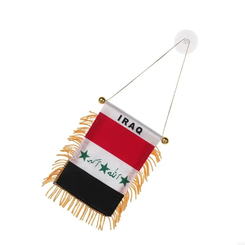 97qd Small Syrien Flagge doppelseitige Tassels Car Decors Syrian Mini Pennant