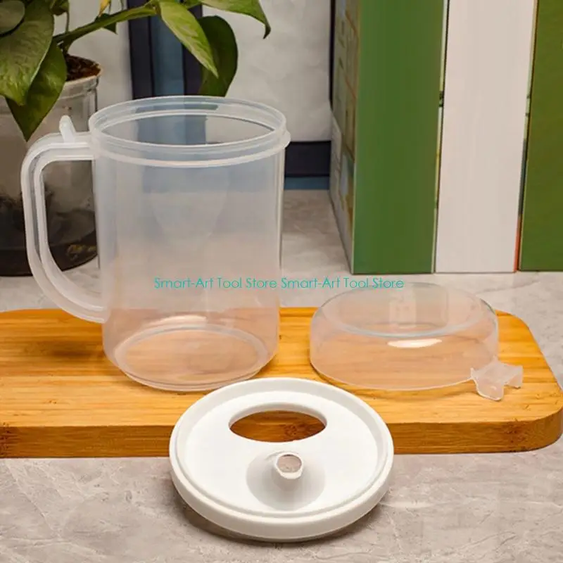 E1PB Round Leak proof Cooking Oil Bottle With Wide Mouths And Comfortable Grip Cooking Oil Dispenser For Home Cooks