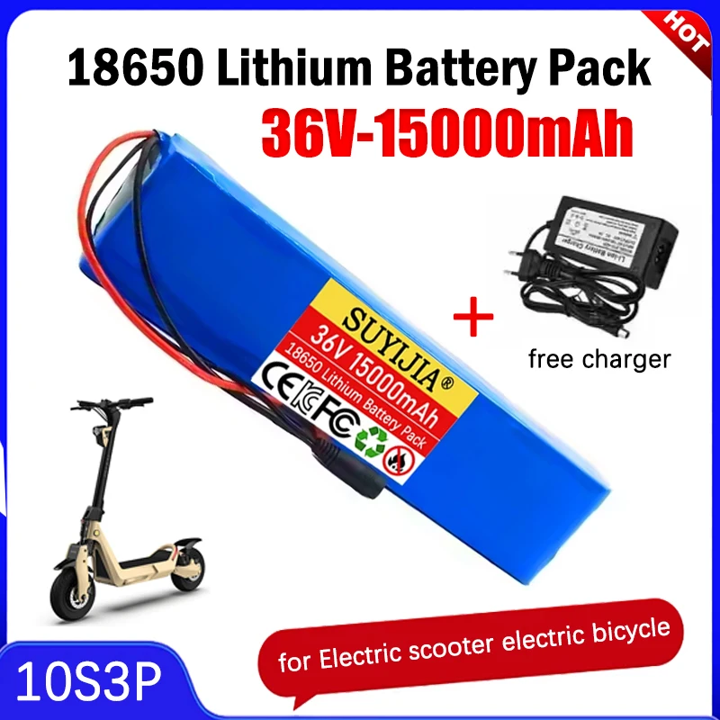

Popular 36V 100Ah 18650 Rechargeable Lithium Battery Pack 10S3P 1000W Power Modified Bicycle Scooter Electric Vehicle with BMS