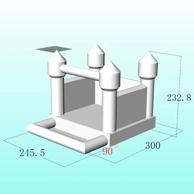 インフレータブルミニキャッスル,ボールピット付きの豪華な城,白い結婚式のバウンスハウス,子供用,商業用,月,8x10フィート